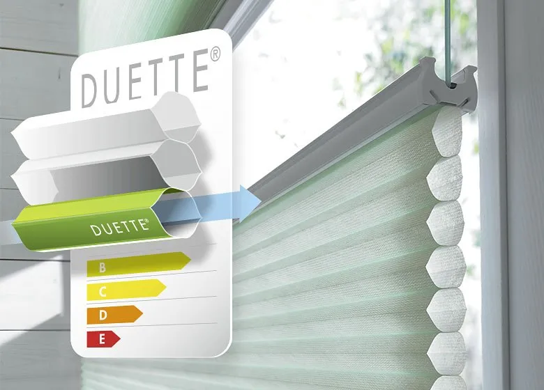Detail eines Wabenplissees mit Wabenstruktur